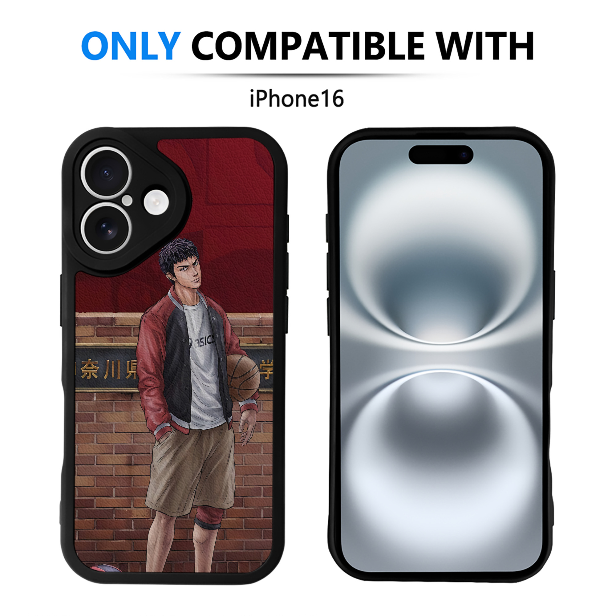 （画像用） SLAM DUNK／スラムダンク 【iPhone 16シリーズ対応】シリコンスマホケース（レザー調） 材質：シリコン